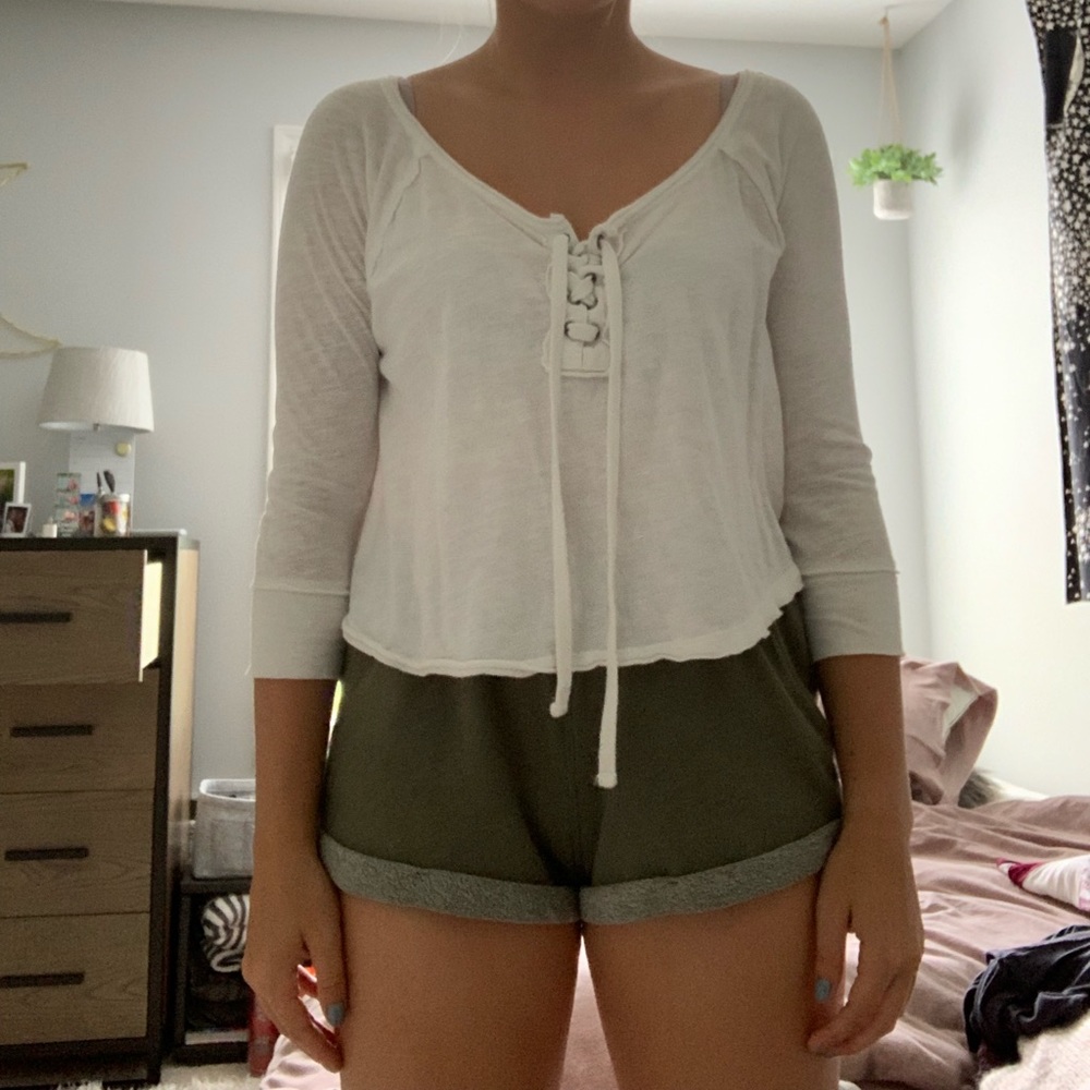 Free People Lace-up Front Longsleeve